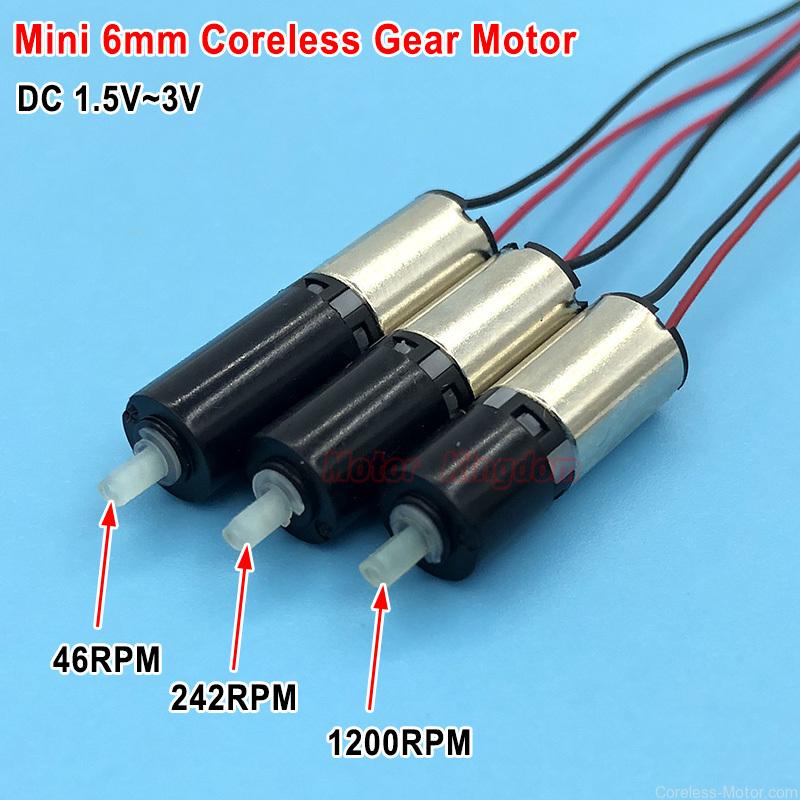 DC 3V Small Mini 6mm Planetary Gearbox Reducer Gear Motor Reduction Micro Coreless Motor DIY Robot