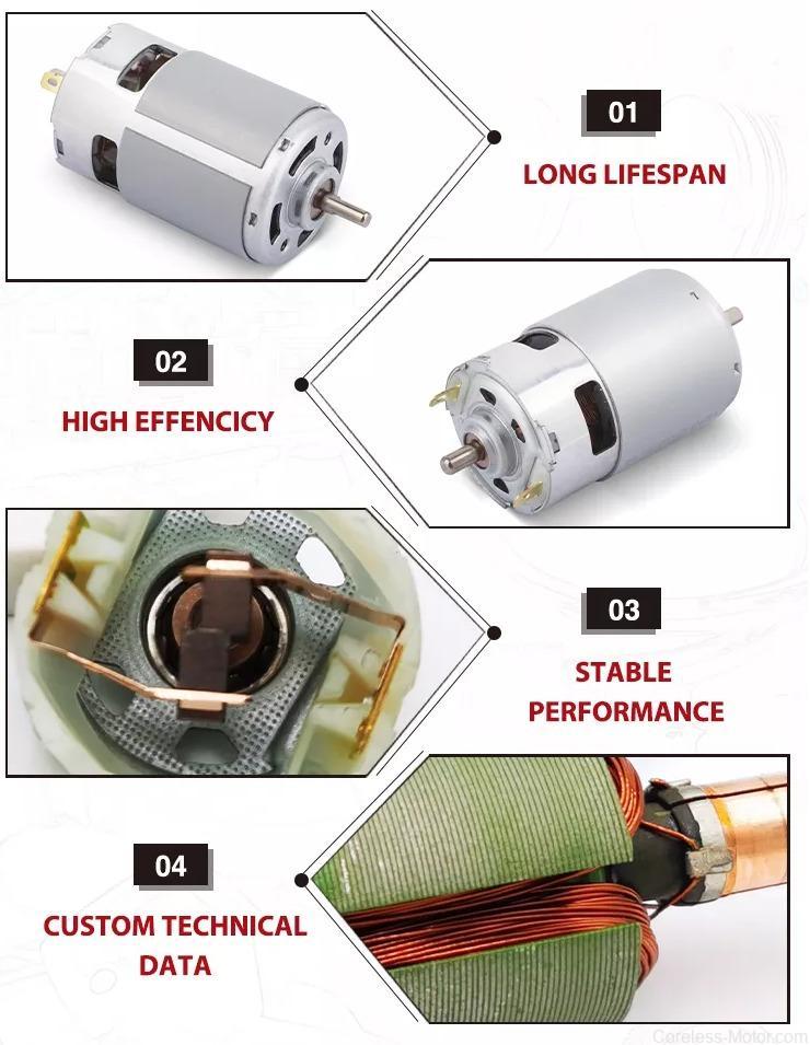 Permanet Magnet Electric Brush DC Motor IE1 RS 755 775 795 895 997 12v 18v 24v custom 12 24 volt