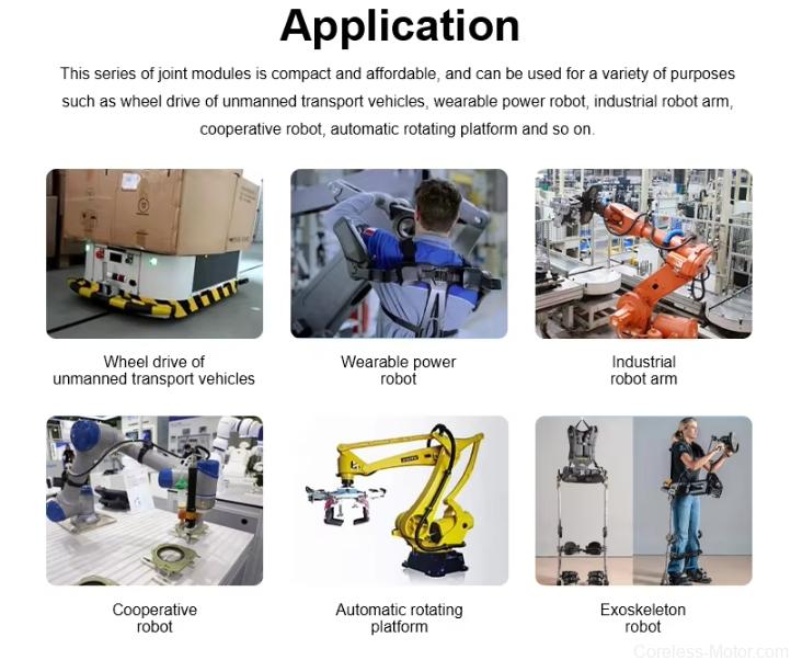 50W Harmonic Drive Systems Robot Joint Actuator for Robotic Arm