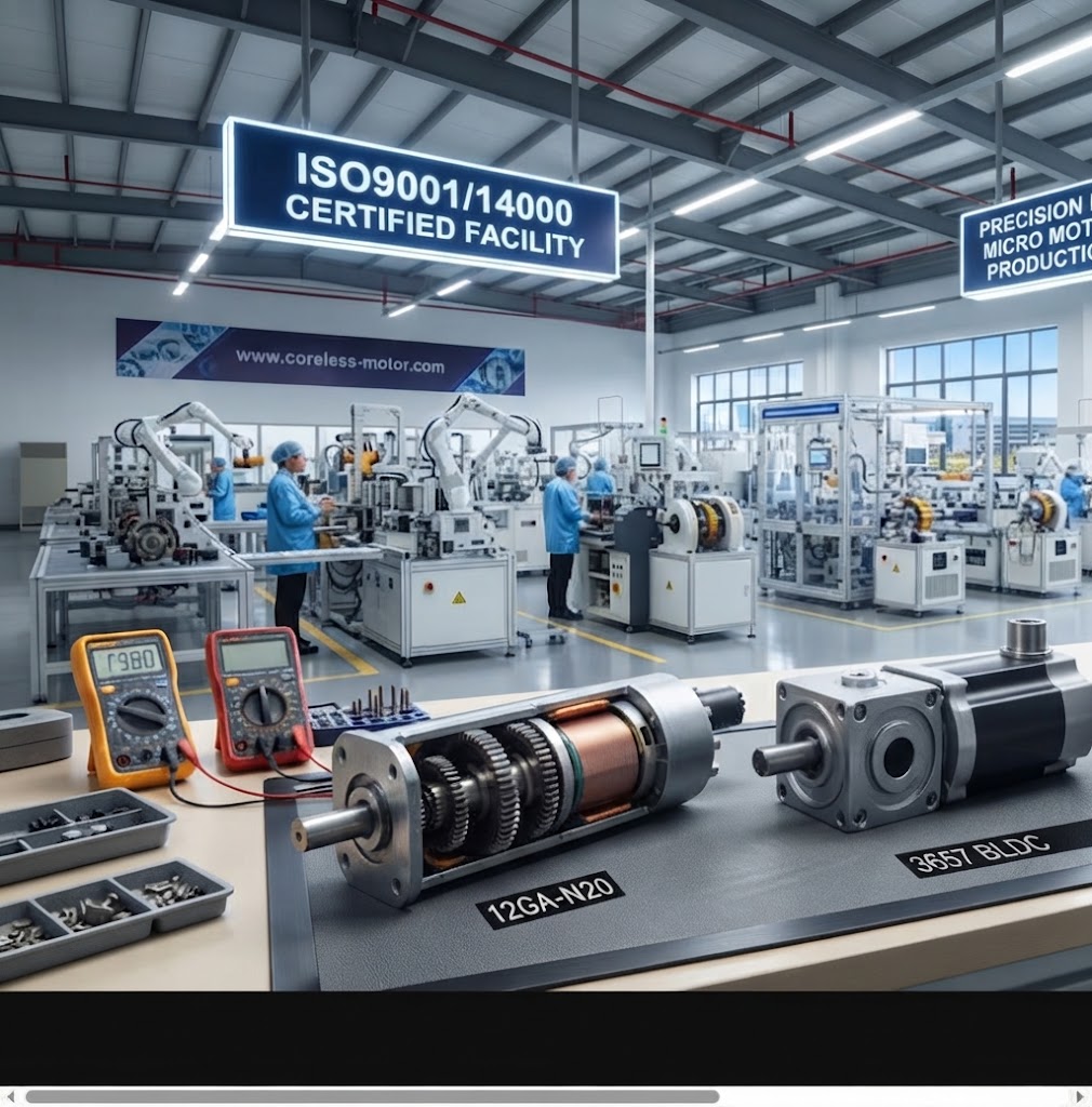 High-performance micro motor and custom DC gear motor manufacturer factory production line