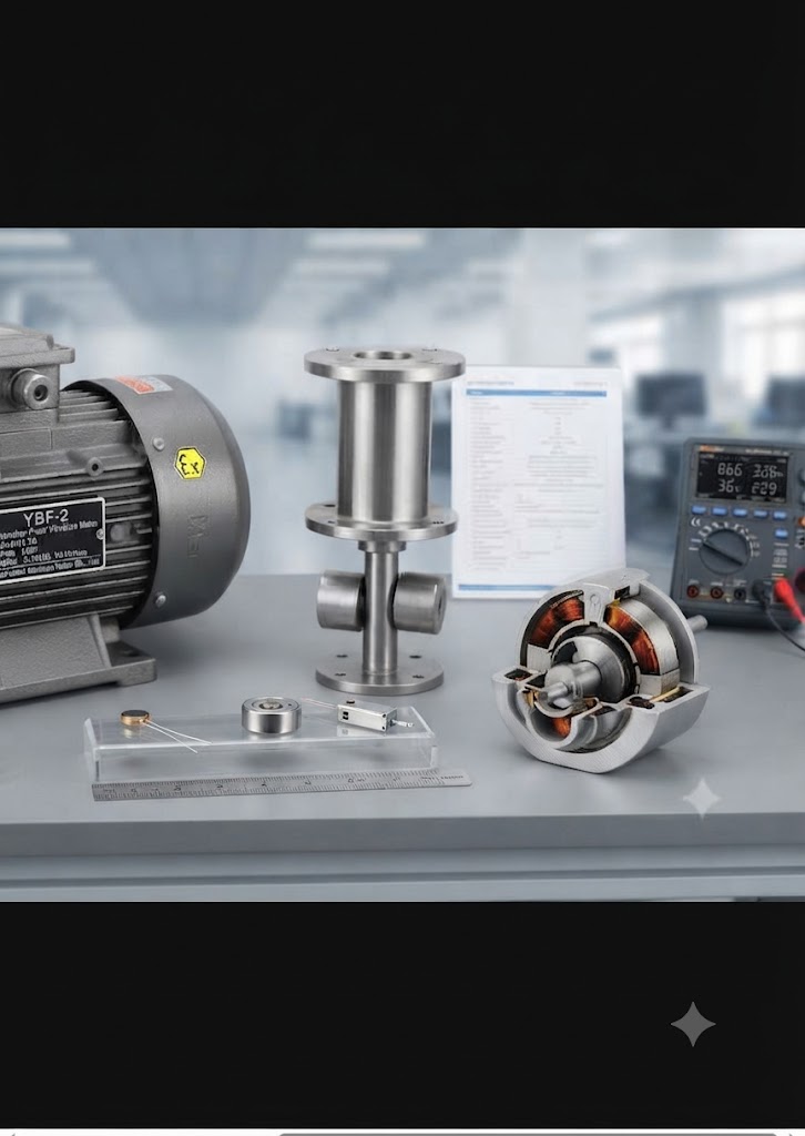 Micro-Vibration DC Motor and industrial vibration motor components on a workbench at a Shenzhen DC motor manufacturer facility.
