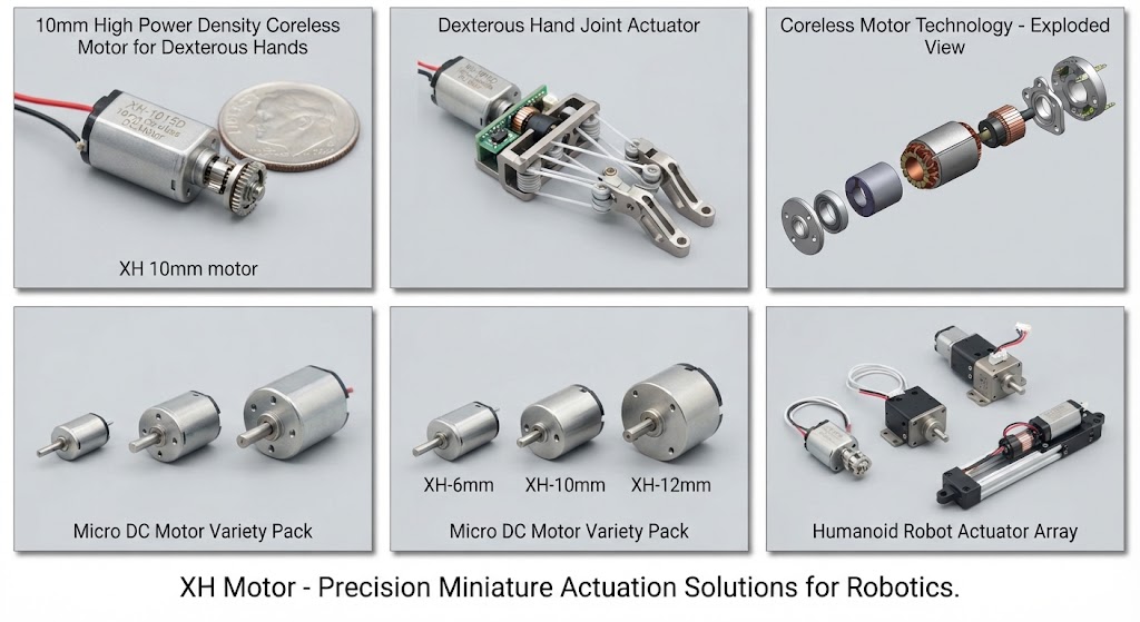 10mm high power density coreless motor for humanoid robot dexterous hand actuation